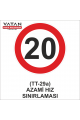 TT-29a AZAMİ HIZ SINIRLAMASI 20